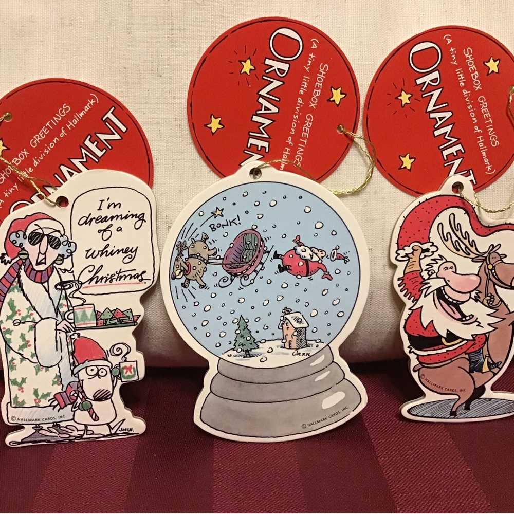 Hallmark Shoebox Ornaments Lot of 3, 1 Maxine